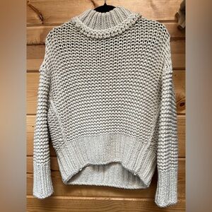 Free People Cream Loose Knit Sweater